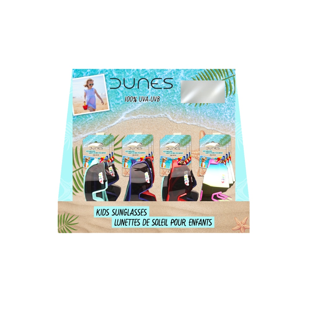 Image Dunes Empty Kids Sunglasses display + 16 color cards